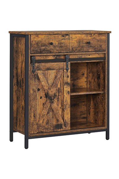 OEM Comoda pentru living sau bucatarie, cu 2 sertare si usa glisanta, stil ru...