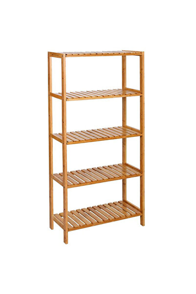 SONGMICS Raft de depozitare din bambus, 5 polite, pentru bucatarie sau baie, ...