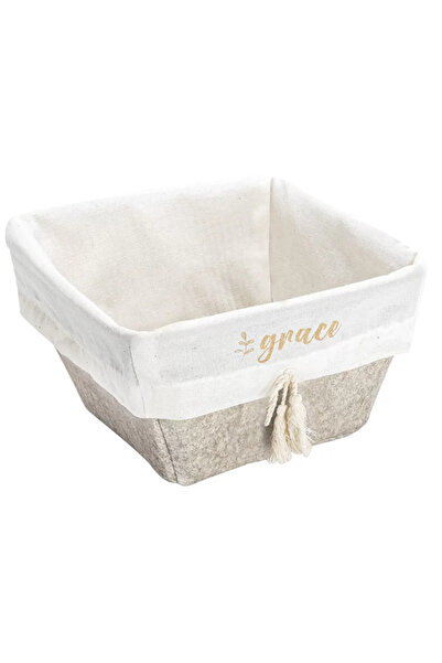 ALAS Mini square storage basket, 18 x 18 x 11 cm, Brown