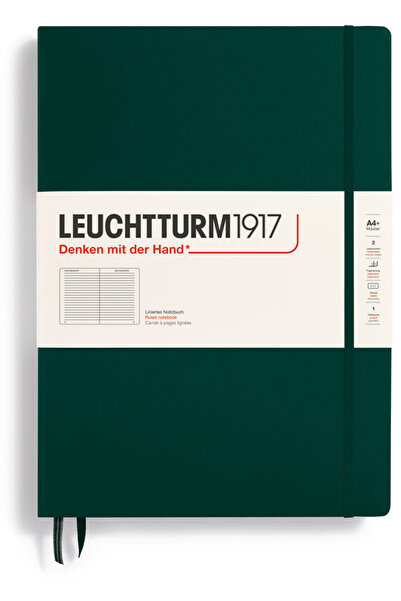 Leuchtturm1917 Master Classic (A4+), 235 Sheets Notebook, Lined, Forest Green