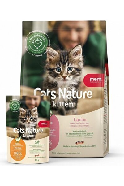 Mera Cats Nature Kitten Tahılsız Somonlu Yavru Kedi Maması 2 KG+85GR Yaş Mama