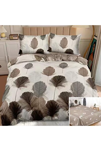 OEM Bed linen, 2 people, satin cotton, 4 pieces, with print, LSN4720