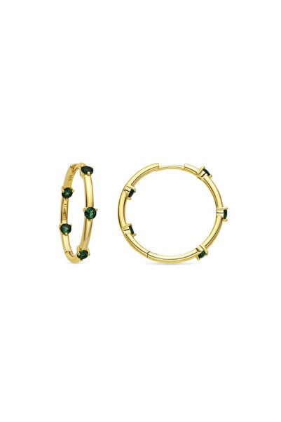 Luxenter Oiza 925 Silver Earrings with Emerald Zircons – Eternal Elegance