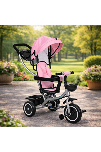 Selgot Tricicletă pentru copii 2 în 1, 360 °   Scaun rotativ, Roți din EVA, C...