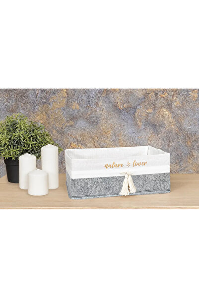 ALAS Rectangular Mini Storage Basket, 28 x 18 x 11 cm, Grey