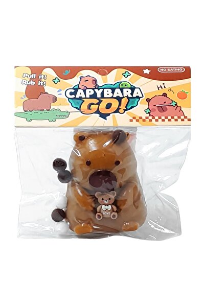 ZanaCasei Jucărie Squishy Capybara, Maro, Jucărie Antistres de Strâns, Spumă ...