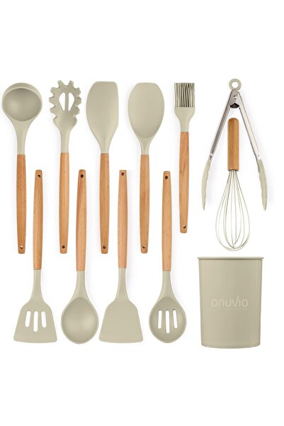 Onuvio 12-piece kitchen utensil set, Food-grade Silicone, Heat-resistant, Non...