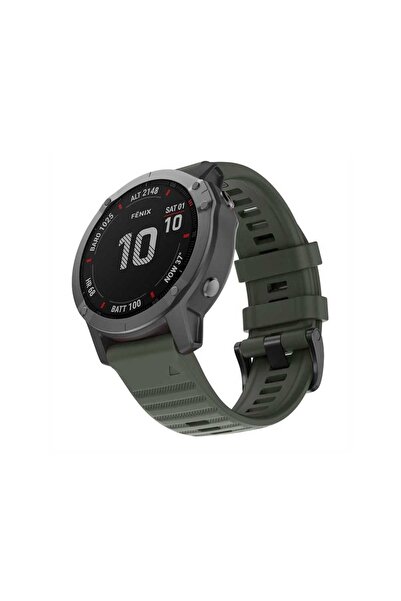 OEM Μαλακό λουράκι σιλικόνης για αθλητικό ρολόι GARMIN 7/EPIX - Χακί