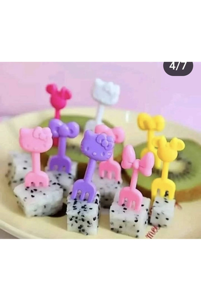 MaffStuff Furculite Mini pentru Fructe și Desert Set Copii Model Hello Kitty