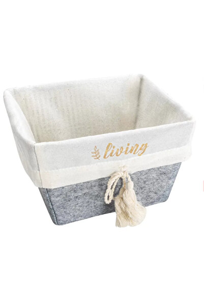ALAS Maxi square storage basket, 20 x 20 x 13 cm, Grey