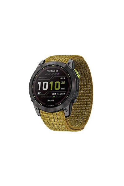 OEM Λουράκι ρολογιού από νάιλον με κλείσιμο Velcro για Garmin Fenix 7X (Κιτρι...