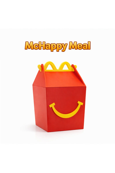 Yapı3D Mchappy Meal Designed Box with Lid – Hard Plastic Organizer & Decorati...