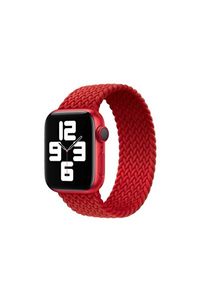 OEM Υφασμάτινο λουράκι Braided Solo Loop για Apple watch 42/44 - Size S - Red