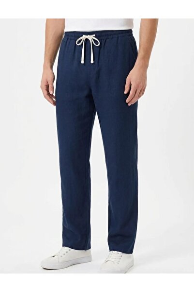 More Black Men's Baggy Linen Pants