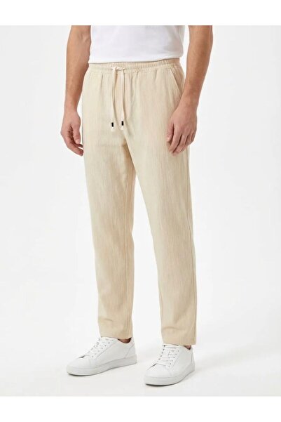 More Black Men's Baggy Linen Pants