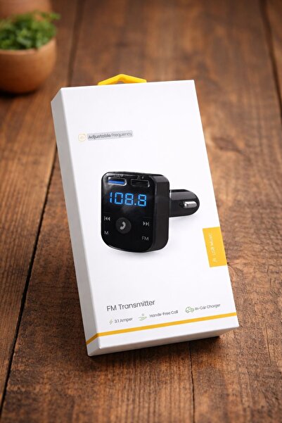Araç İçi Bluetooth FM Transmitter USB Çift Girişli Hızlı Şarj ve Müzik Aktarıcı