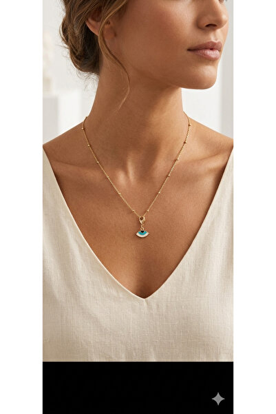 TUTU DESİGN Women's Gold Dorika Chain Minimalist Figured Necklace