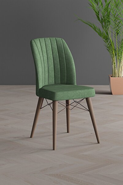 OEM Kare Gold upholstered chair, metal frame, natural wood legs, textile fabric