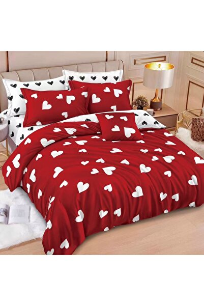 CumparaMisim Σετ κλινοσκεπασμάτων για διπλό κρεβάτι, Finet, 6 τεμάχια, Λευκό,...