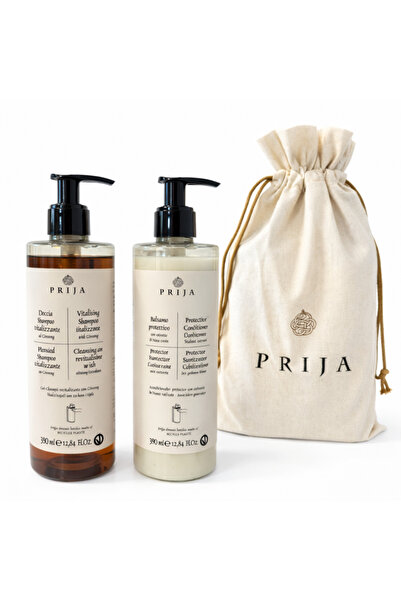 Prija Σετ Σαμπουάν & Μαλακτικής Κρέμας με Τζίνσενγκ 390 ml x 2, Κατασκευάζετα...