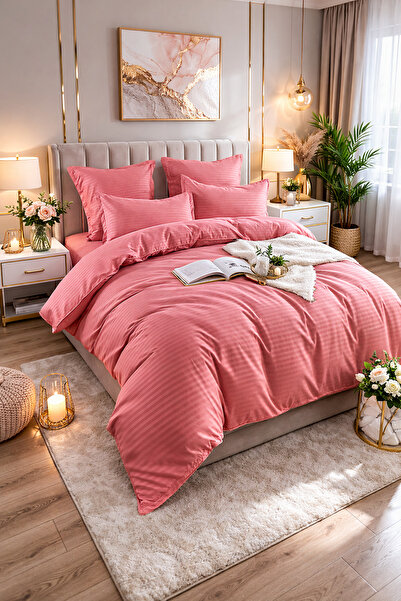 Casa Pucioasa 6-Piece Damask Bedding Set with Elastic, Casa Pucioasa, Fine Da...