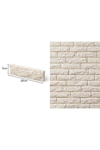 Wedotr Dekoratif Doğal Görünümlü Duvar Tuğlası 6x20 cm 1m2 alan kaplamasi