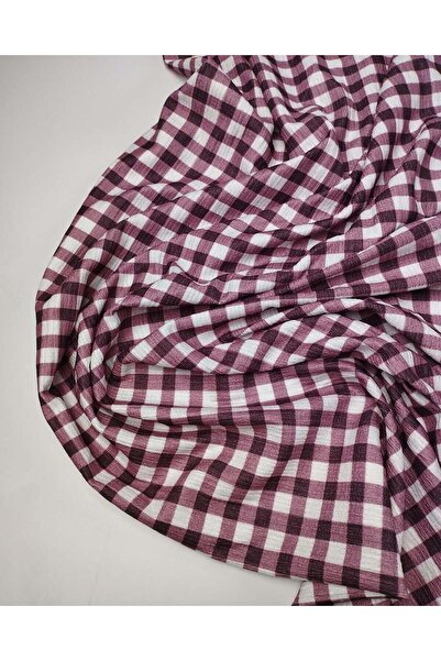 Kumaş Parça Бордова тканина креп-джерсі кремово-білого кольору 145x220 см