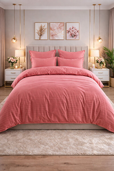 6-Piece Damask Bedding Set with Elastic, Casa Pucioasa, Fine Damask, Hotel Luxury, 4 Pillows miniatura 3