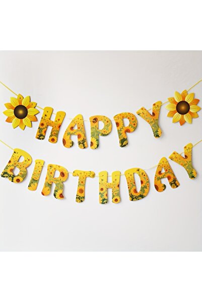 Generic Brand Sunflower Themed Banner Birthday Decoration