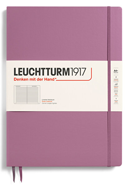 Leuchtturm1917 Master Slim (A4+), 123 Pages Notebook, Lined, Dusty Rose