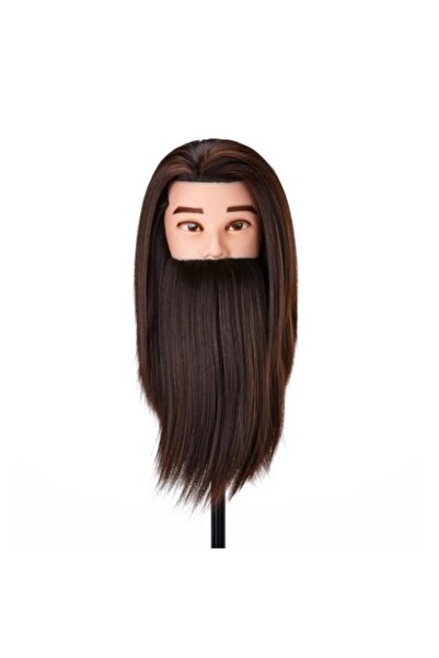 Pauco Profesional Cap de manechin cu păr pentru bărbați + Suport