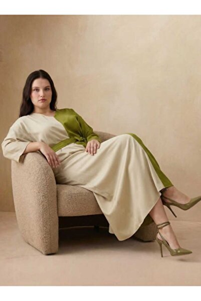 ALİA Plus Size Dress - Fat Green - F1-Rs - Exclusive