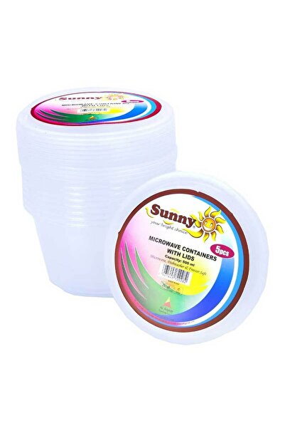 Sunny MICORWAVE CONTAINERS W/LIDS RT 500ML 5S