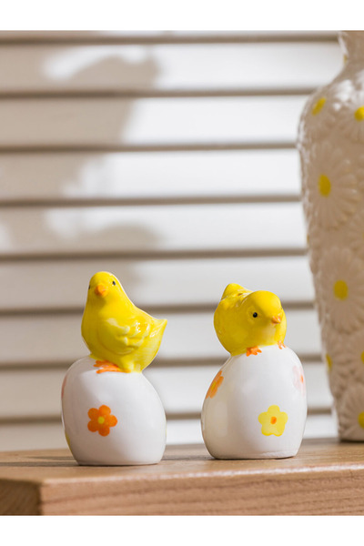 LC Waikiki Ceramic Salt and Pepper Shakers with Chick Figures