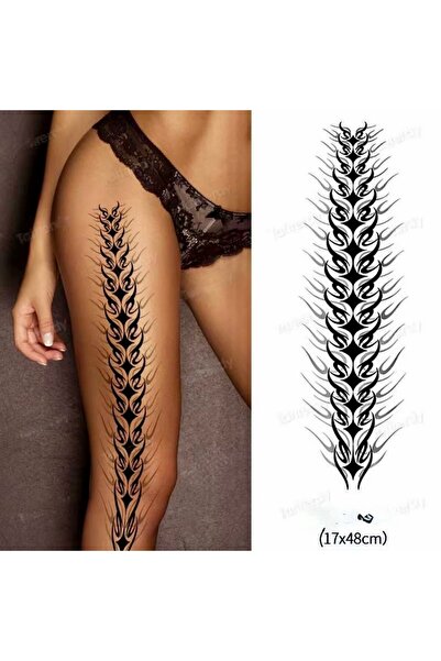 HelloBeautiful Tatto Su Geçirmez Geçici Dövme Sırt Bacak İskelet Ürün Boyutu ...