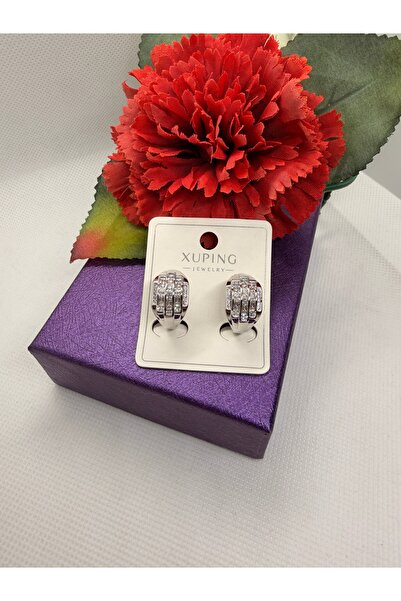 XUPING JEWELRY Jeweler's Series Zircon Stone Vintage Model Steel Earrings