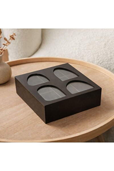 Home Elegant MDF storage box with glass lid