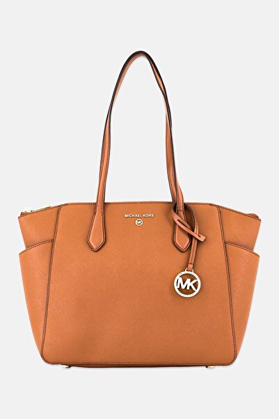 Michael Kors Women Hardware Logo Tote Bag, Brown