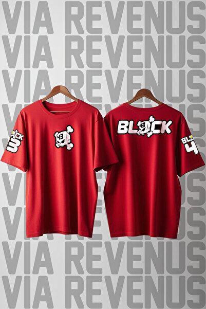 Vordevia Ken Block 43 Front Back Sleeve Printed Crew Neck Loose Cut 100% Cott...