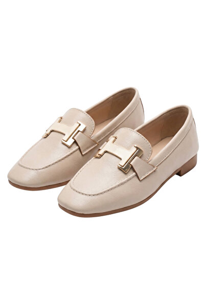 Barinoska Women's Stylish Buckle Casual Shoes Black Beige Loafer Comfortable ...