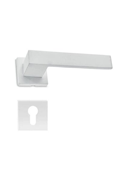 THG CLIO Λαβές Πόρτας (1010) Λευκές με Ροζέτα Κλειδαριάς