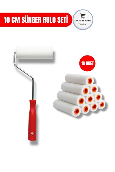 OSKAR FIRÇA 10 cm Sponge Roller Set |   Roller Handle + 10 Spare Rollers |   ...