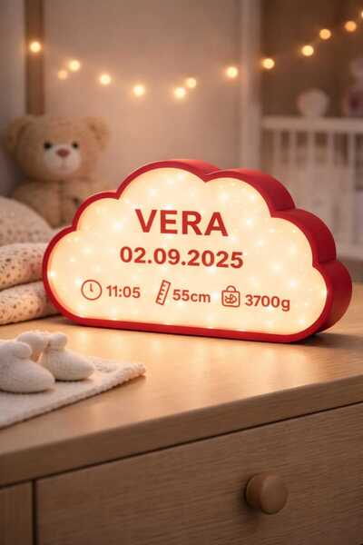Layera Home İsme Özel Bebek Gece Lambası