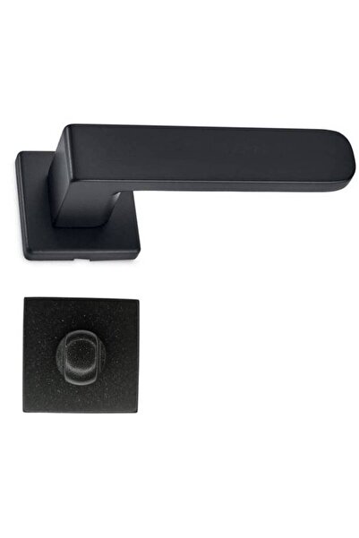 THG Λαβή πόρτας Club Black με ροζέτα WC