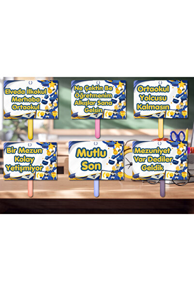 Kozalak Tasarım لافتات يدوية بمناسبة التخرج 6 قطع