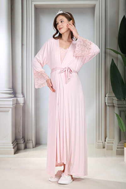 Lohussa New Season Powder Lace Summer Full Length Buttoned 100% Cotton Matern...