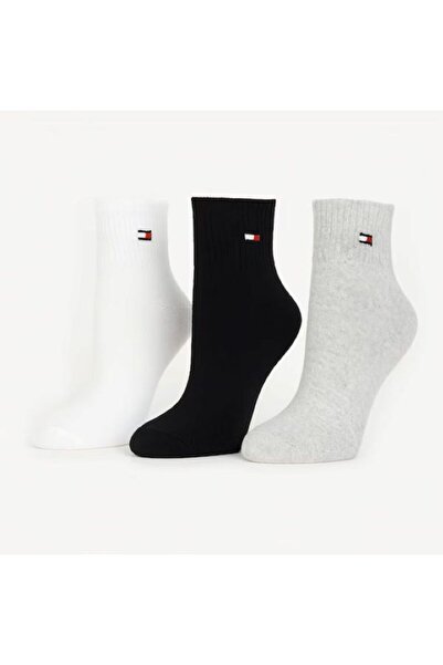 NoNameStore7 TOMMY HILFIGER-Men's Socks, Ankle-Length, 3 Pairs, White, Gray, ...