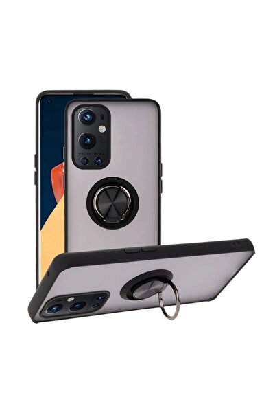 HANPORIUM حافظة متوافقة مع هاتف OnePlus 9 Pro مع حامل حلقي وحماية إضافية من ا...