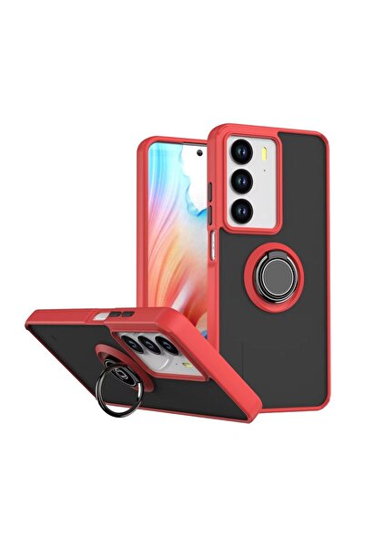 HANPORIUM Vivo V30 Lite Compatible Case with Ring Stand Extra Shock Protectio...