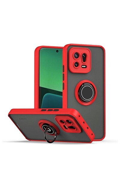 HANPORIUM Mi 13 Compatible Case with Ring Stand Extra Impact Protection Hard ...